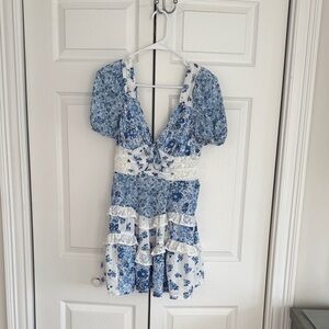NWOT Altar’d State Blue and White Dress